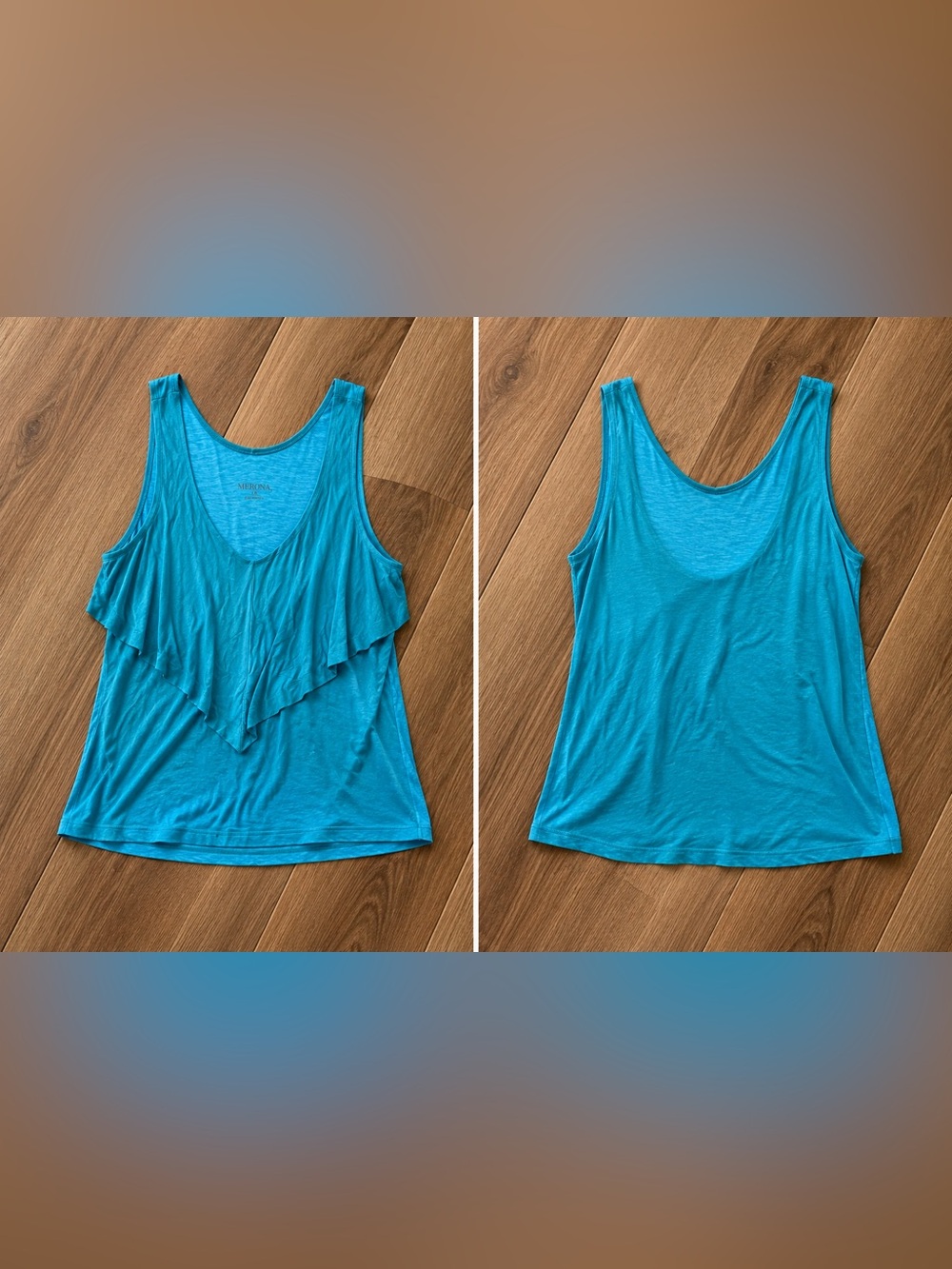 Merona Turquoise Layered Tank Top